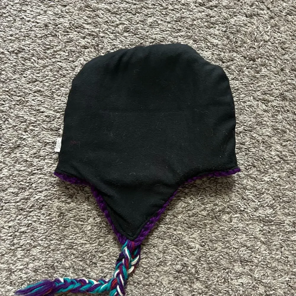 Vintage Wool Beanie Winter Hat Nepal 80s 90s Earflap Knit Cap Unisex